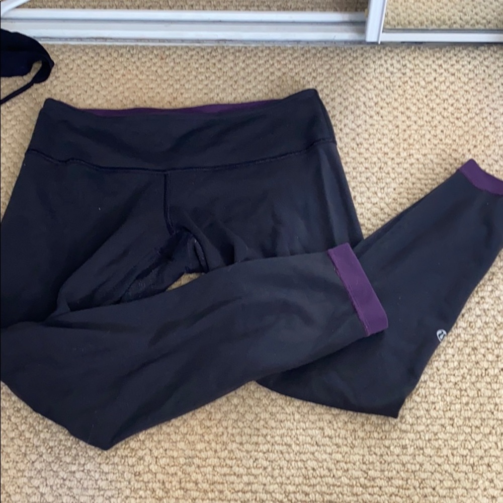 LULULEMON purple and black leggings